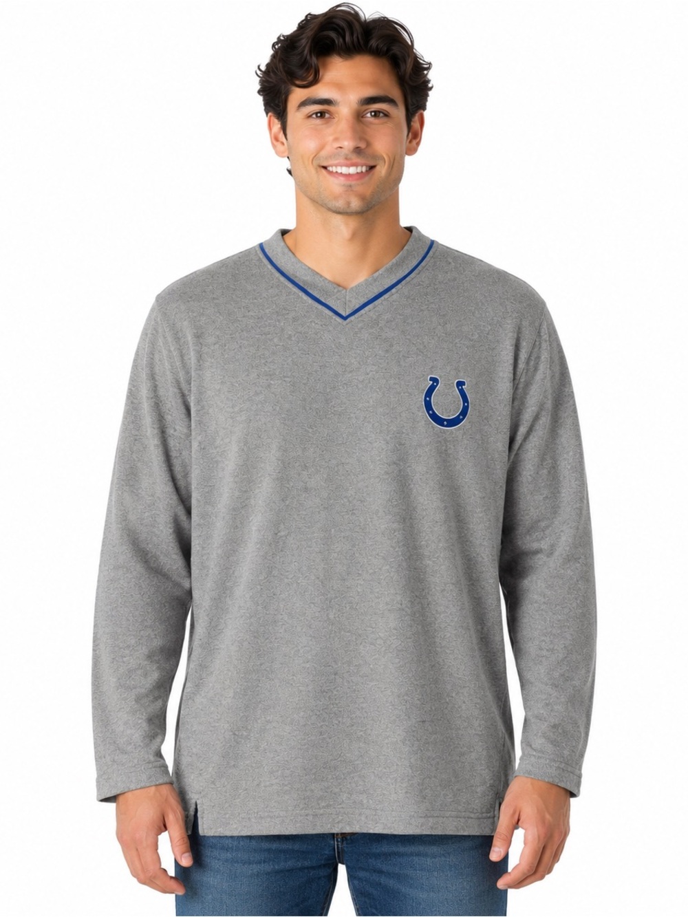 Indianapolis Colt Blue Horseshoe Embroidered Fleece Pullover